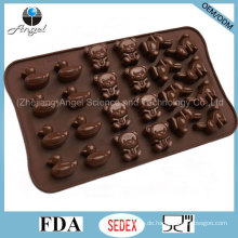 Nette Tierkarikatur Silikon Bakeware Form für Schokolade und Kuchen Si26